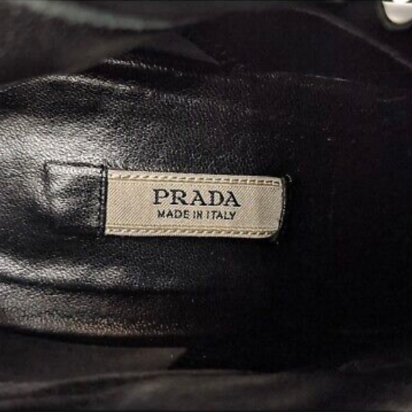 PRADA Spazzolato Knee High Stiletto Boots Size 8.5 - Picture 8 of 11